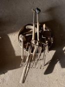 Quantity of Rural Bygone Tools, Shovels, Beet Fork, Pick Axe,