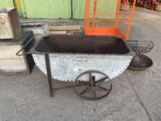 Vintage Metal Pig Feed Barrow