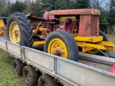 David Brown thrasher man tractor, barn find, trailer not included.