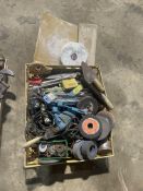 Qty of Misc Items, grinding discs, trowels, drills (not tested), drill bits, saw, plastering boards,