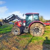 Zetor Proxima 85 power tractor, complete with track lift FLE 20SL loader with pallet tines,