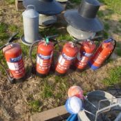 5 x fire extinguishers