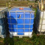 Blue IBC container