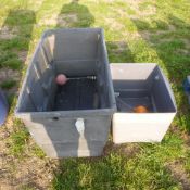 2 x grey plastic water tanks 3' x 5' x 2'6