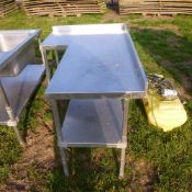 Stainless steel table on stand