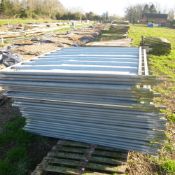 27 x Heras galvanised panels 7ft x 6ft