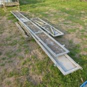 2 x aluminium trailer sides and tail gate 4.80m x 0.40m & 1.63m x 0.