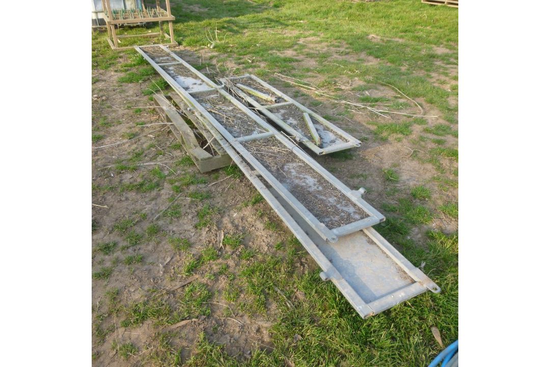 2 x aluminium trailer sides and tail gate 4.80m x 0.40m & 1.63m x 0.