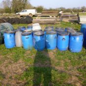 19 x small plastic drums