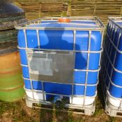 Blue IBC container