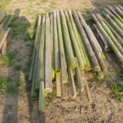 Pallet of round fencing posts