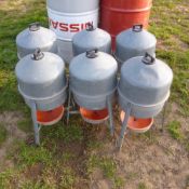 6 x galvanised drinkers
