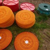 12 x red and yellow drinker stands