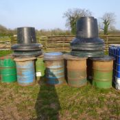 4 x 40 gallon drum feeders with top hats