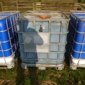 Blue IBC container
