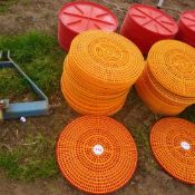 20 x red and yellow drinker stands