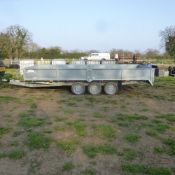 Graham Edwards 6 wheel triple axle trailer with sides, model SB3516T,