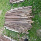 Pallet of angle iron fencing stakes