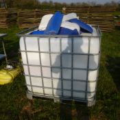 IBC container with plastic drinkers