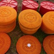 20 x red and yellow drinker stands