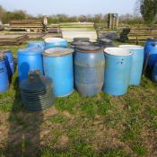 14 x plastic drums