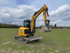 2020 JCB 48Z-1 Mini Excavator - 907 Hours, c/w Ditch, Bulk 450 and 600 strickland buckets,