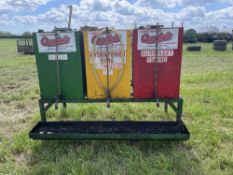 3 x Oil tanks with taps