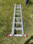 New aluminium ladder, 3 section, 7 rung. No VAT on this lot.
