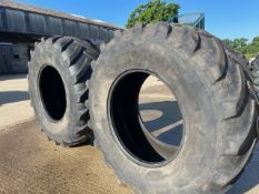 Pair of Roar tractor tyre Michelin XBIB 650/85 R38
