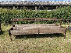 2 x Wooden Feed Troughs