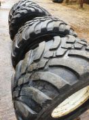 Set of 4 Trelleborg flotation wheels and tyres to fit Bateman RB17 - 580/65 R22.
