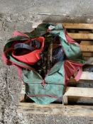 Bag of Chainsaw Protective Equipment including Helmet and ear protectors, Eye Protector, Gloves,