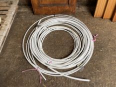 Quantity of white plastic pipe