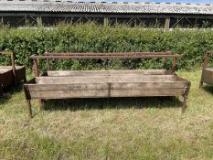 2 x Wooden Feed Troughs