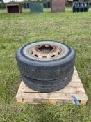 2 x Lorry Tyres and Wheels - Matador 12R22.
