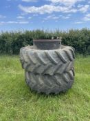 Stocks dual wheels 488/70 R28 (1 pair) 50% tread