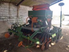 2009 Amazone 3m combination drill comprising: KE303-170 power harrow, s/n KE00052870,