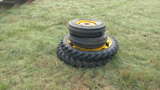 Pair of Row Crop wheels and tyres 7.2 / 7 R 36. No VAT on this lot.