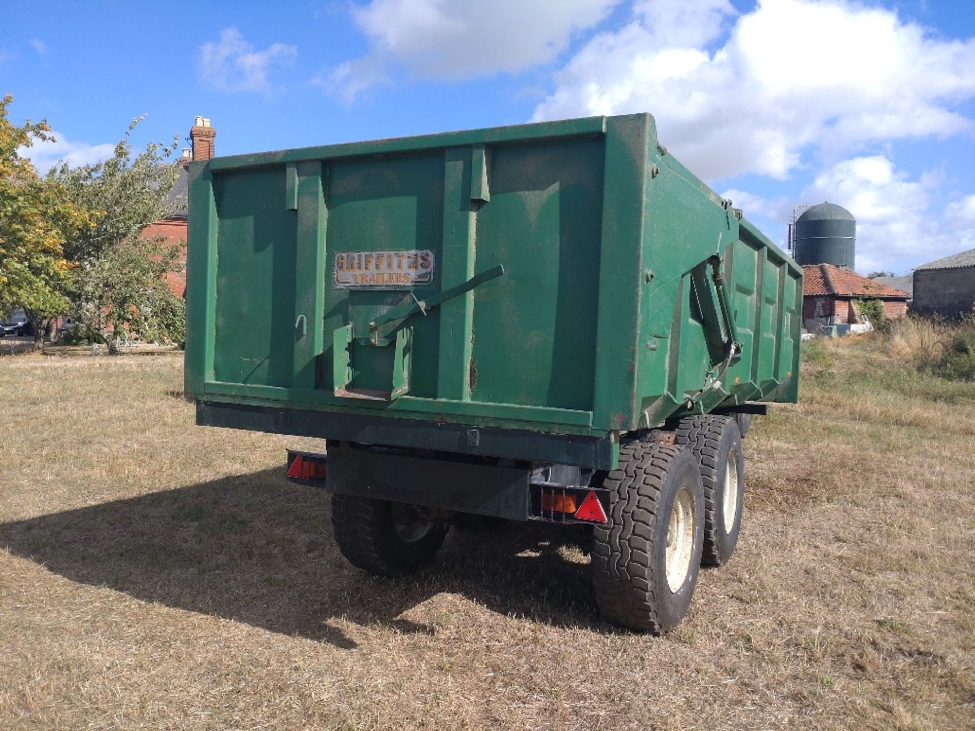 1995 Griffiths GHS-120 tandem axle 12T hydraulic tipping trailer c/w hydraulic tailgate - Image 4 of 5