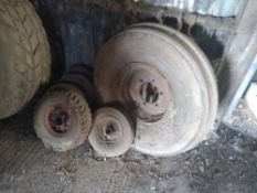 Pair of trailer wheels and tyres