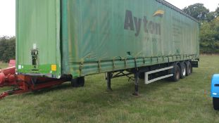 Curtain sider 3 axle 45ft trailer