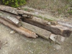 Quantity of reclaimed Beams/Timber. VAT on this lot.