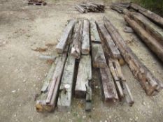 Quantity of reclaimed Beams/Timber. VAT on this lot.