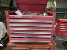 Mac and Clarke tool box with contents and tool trolley