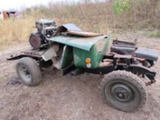 Series 2A Land Rover with rolling chassis, panels, door, 4 cylinder diesel engine,