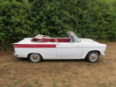 Hillman Super Minx convertible, reg: CIN 961B, petrol, runs and drives, manual gearbox,