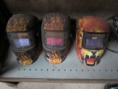 3 x Welding helmets