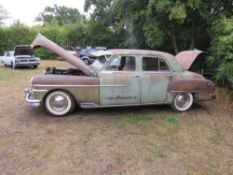 Chrysler Desoto custom saloon car 1950's, straight 6 flat head engine, reg: YXG 937,