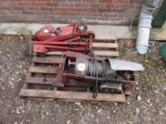 Electric winch and hydraulic jack