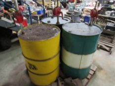 3 x Part 200L drums of oil
